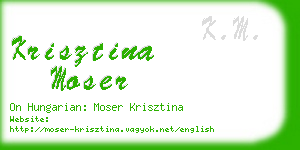 krisztina moser business card